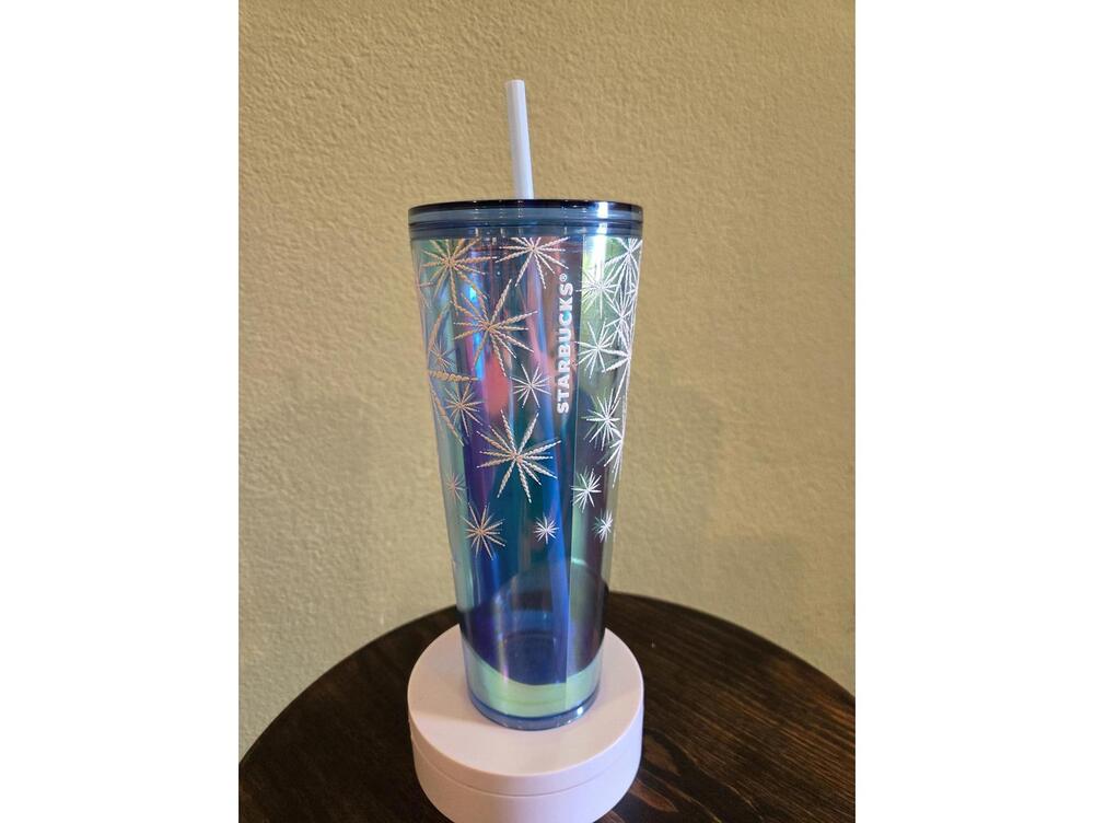 Starbucks Holiday textured Snowflakes Blue